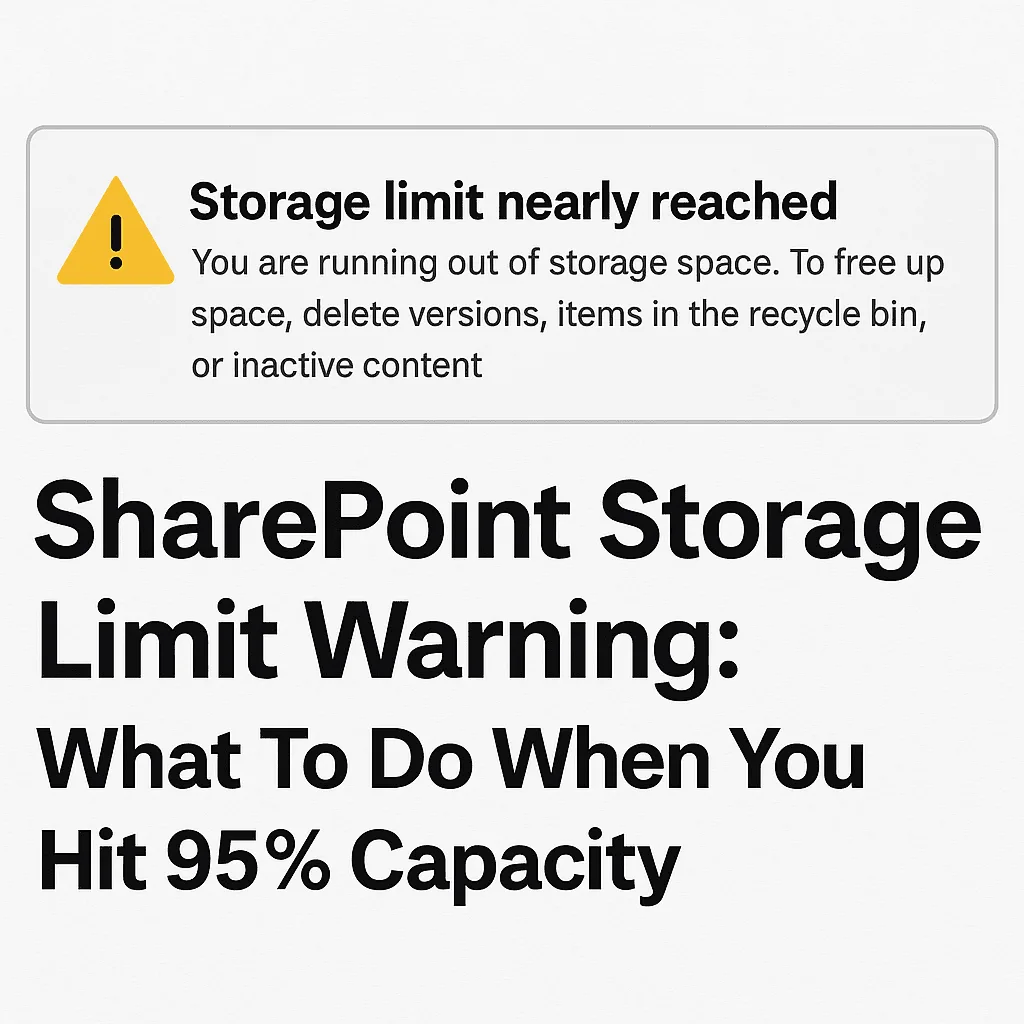 SharePoint Storage Limit Reached? Avoid Microsoft Overage Charges