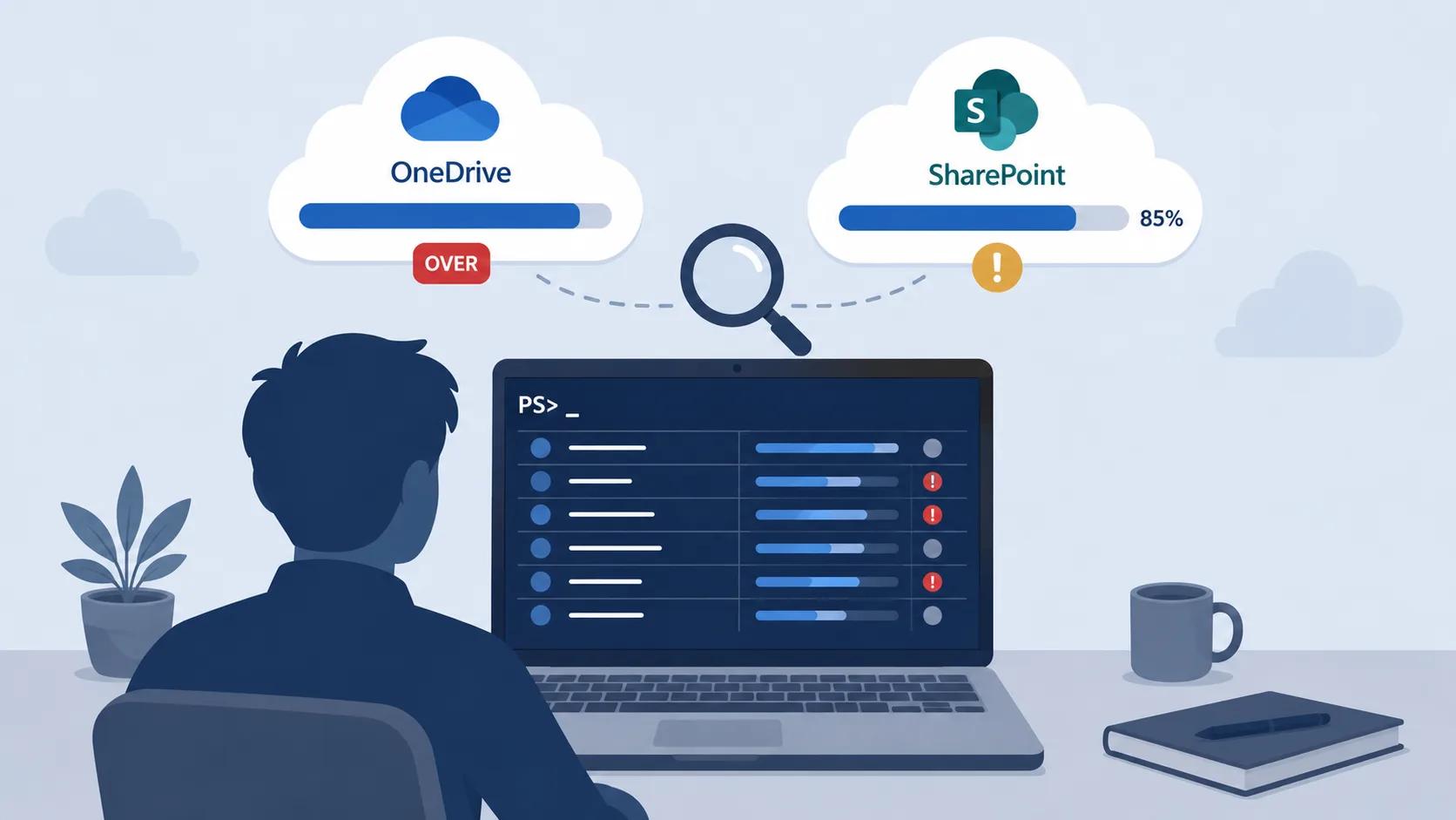 Find Over-Quota OneDrives and SharePoint Sites with PowerShell